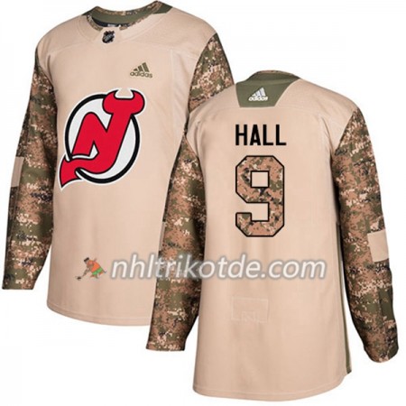 New Jersey Devils Trikot Taylor Hall 9 Adidas 2017-2018 Camo Veterans Day Practice Authentic - Herren